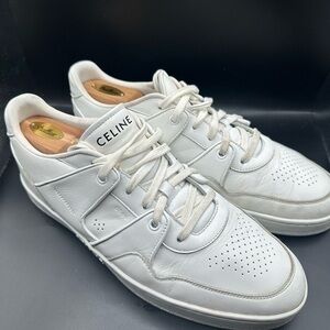 Celine Hedi Slimane Distressed White Sneakers